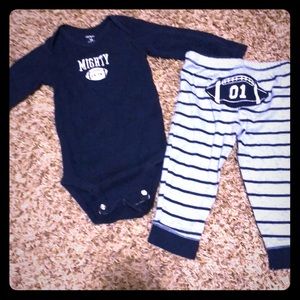 Baby boy outfit with long sleeve shirt and pants